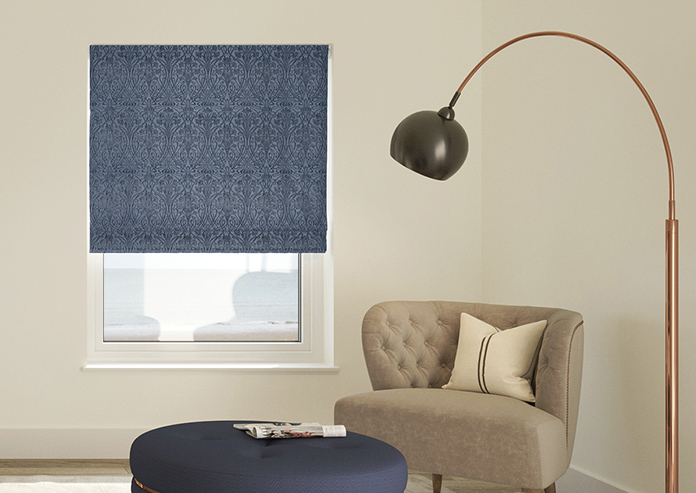 Tiverton, Indigo - Twist&Fit Roman Blind - Image 3